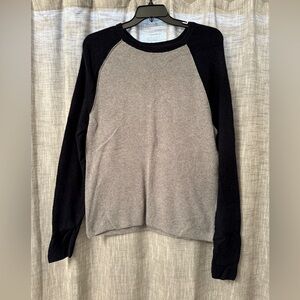 Navy/ gray waffle baseball shirt, Lucky brand, size Large